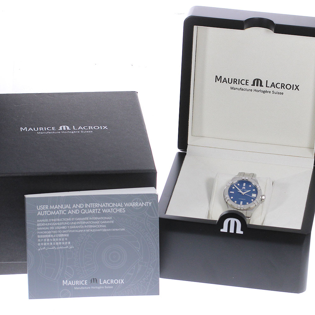MAURICE LACROIX(モーリスラクロア)のモーリスラクロア MAURICE LACROIX AI6006 アイコン 8Pダイヤ デイト 自動巻き ボーイズ 良品 箱付き_811748 メンズの時計(腕時計(アナログ))の商品写真