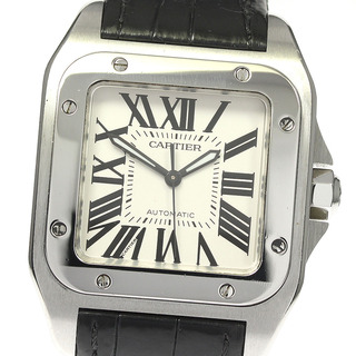 カルティエ(Cartier)のカルティエ CARTIER W20106X8 サントス100MM 自動巻き ボーイズ _808627(腕時計(アナログ))