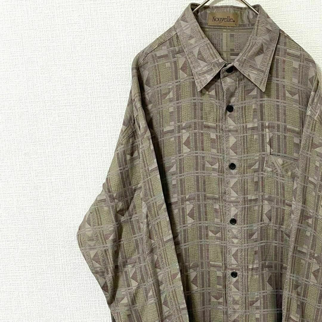 natuRAL vintage(ナチュラルヴィンテージ)のシャツ 長袖 チェック 太アーム 一点物 ヴィンテージ L メンズのトップス(シャツ)の商品写真