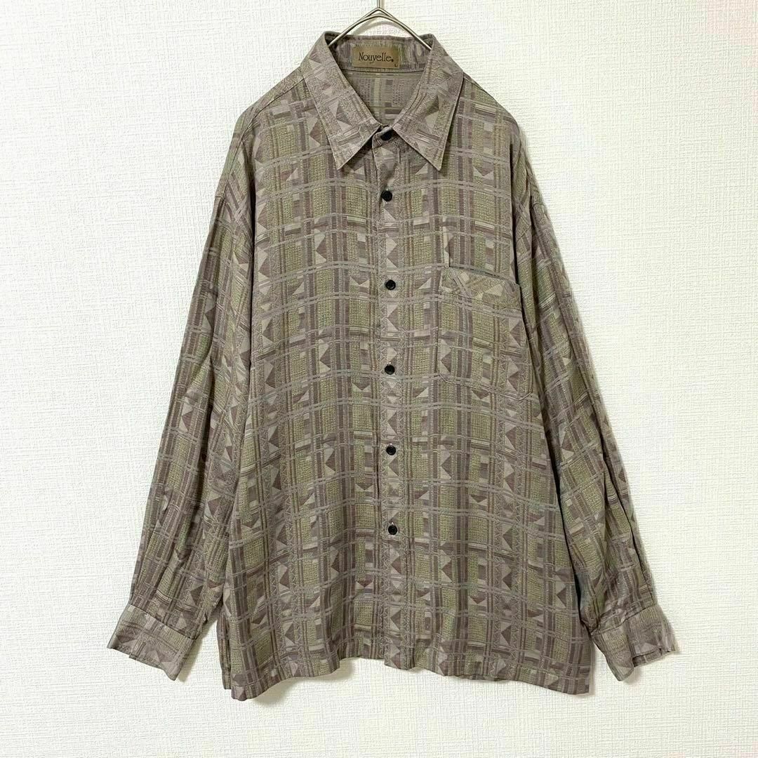 natuRAL vintage(ナチュラルヴィンテージ)のシャツ 長袖 チェック 太アーム 一点物 ヴィンテージ L メンズのトップス(シャツ)の商品写真