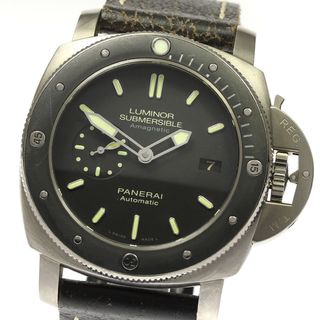 パネライ(PANERAI)のパネライ PANERAI PAM00389 ルミノール1950 サブマーシブル アマグネティック3デイズ チタニオ 自動巻き メンズ 箱・保証書付き_811240(腕時計(アナログ))