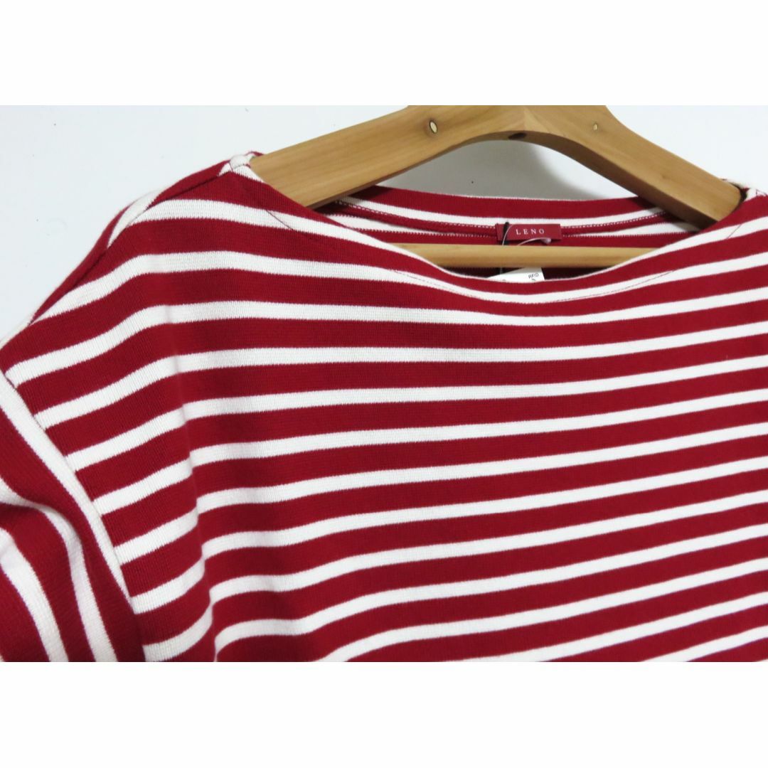 定価2.2万 新品 LENO BASQUE SHIRT 0 レッド ホワイト メンズのトップス(Tシャツ/カットソー(七分/長袖))の商品写真