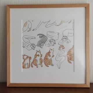 たなかみさき　原画　catpower2018　猫(絵画/タペストリー)