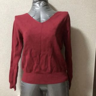 プロポーションボディドレッシング(PROPORTION BODY DRESSING)の新品未使用タグ付きプロポーションボディドレッシングベリーカラーＶネックニット(ニット/セーター)