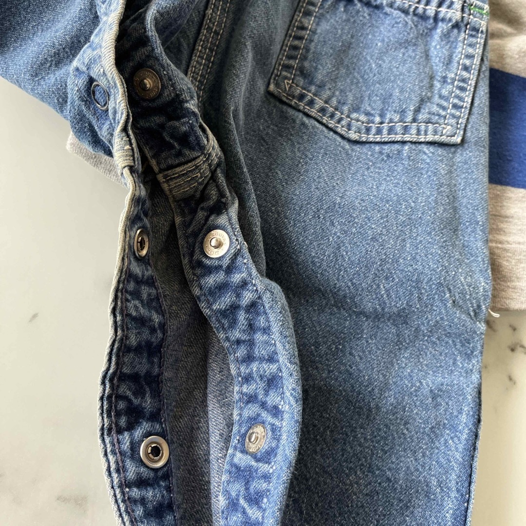 GAP(ギャップ)のKEYオーバーオール＆前開きパーカー キッズ/ベビー/マタニティのベビー服(~85cm)(パンツ)の商品写真