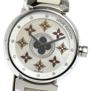 LOUIS VUITTON - ルイ・ヴィトン LOUIS VUITTON Q13MT タンブール 10Pダイヤ クォーツ レディース 美品 箱・保証書付き_811466