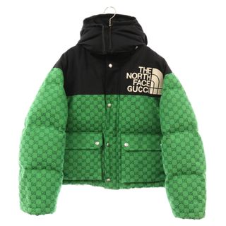 グッチ(Gucci)のGUCCI グッチ × The North Face GG Padded Jacket Green ×ザ ノースフェイス GG パデッド ダウンジャケット アウター グリーン 670908 Z8APZ(ダウンジャケット)