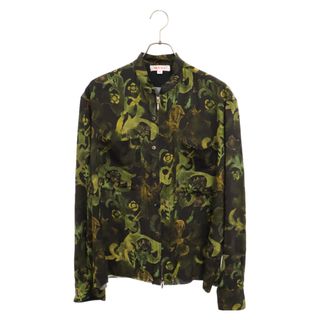 MASU エムエーエスユー 22SS GRANNY ZIP-UP SHIRTS グラニー ジップアップ シャツ 長袖シルクシャツ グリーン MSSS-SH0222(シャツ)