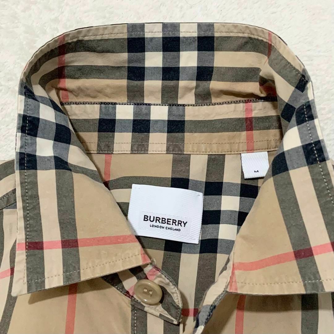 BURBERRY(バーバリー)のBURBERRY バーバリー ノバチェック 長袖シャツ 現行タグ 袖プリント M メンズのトップス(シャツ)の商品写真