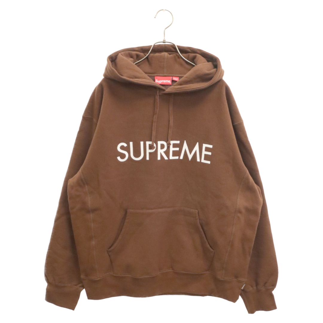 Supreme(シュプリーム)のSUPREME シュプリーム 22AW Capital Hooded Sweatshirt ロゴ刺繍 キャピタル フーデッド スウェットシャツ プルオーバーパーカー ブラウン メンズのトップス(パーカー)の商品写真