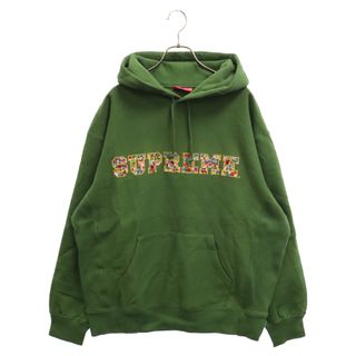 シュプリーム(Supreme)のSUPREME シュプリーム 20AW Jewels Hooded Sweatshirt ジュエル スタッズ ロゴ刺繍 フーディ プルオーバーパーカー グリーン(パーカー)