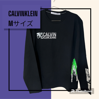 カルバンクライン(Calvin Klein)のカルバンクライン　CALVIN KLEIN M 黒　ブラック　ロンT 長袖　T(Tシャツ/カットソー(七分/長袖))