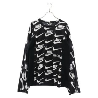 ナイキ(NIKE)のNIKE ナイキ × BLACK COMME des GARCONS ロゴ総柄 長袖Tシャツ ブラック 1D-T104(Tシャツ/カットソー(七分/長袖))