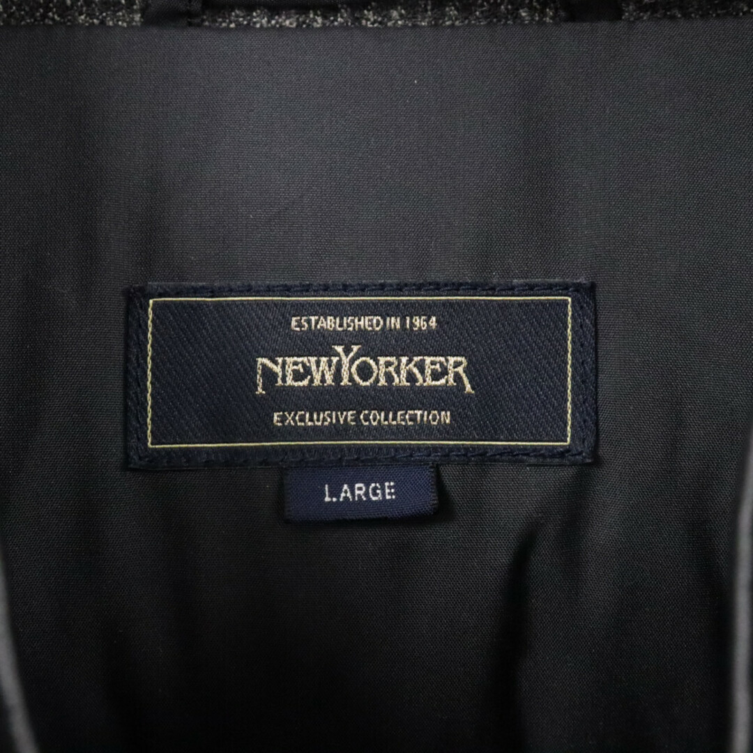 NEWYORKER(ニューヨーカー)のNEWYORKER ニューヨーカー LANIFICIO F.LLI CERRUTI ウール ジップアップ ダウンコート 11-46-3807 グレー メンズのジャケット/アウター(フライトジャケット)の商品写真