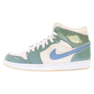 ナイキ(NIKE)のNIKE ナイキ AIR JORDAN 1 RETRO エアジョーダン レトロ パテント ハイカットスニーカー グリーン/ブルー/ホワイト US8.5/26.5cm 136085-140(スニーカー)