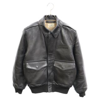 アヴィレックス(AVIREX)のAVIREX アヴィレックス A-2 FLIGHT JACKET ANTIQUE LANB A-2 アンティークラム フライトジャケット JH4250_783 ブラック(フライトジャケット)