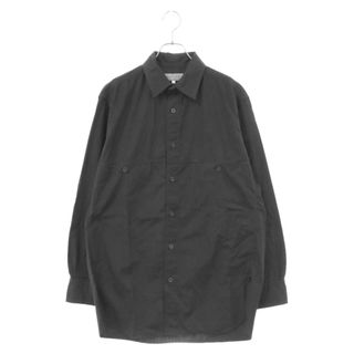 ヨウジヤマモト(Yohji Yamamoto)のYohji Yamamoto POUR HOMME ヨウジヤマモト プールオム 20AW チェスト切替 チェーンステッチ ブロード長袖シャツ ブラック HE-B01-001(シャツ)