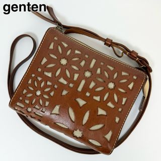 ゲンテン(genten)の24C36 genten ゲンテン ショルダーバッグ 本革 カットワーク(ショルダーバッグ)