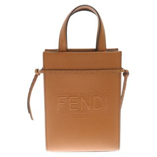 フェンディ(FENDI)のFENDI フェンディ GO TO SHOPPER SMALL 7VA584 ゴートゥショッパー レザークロスボディバッグ 2WAYショルダーバッグ ハンドバッグ ブラウン(その他)