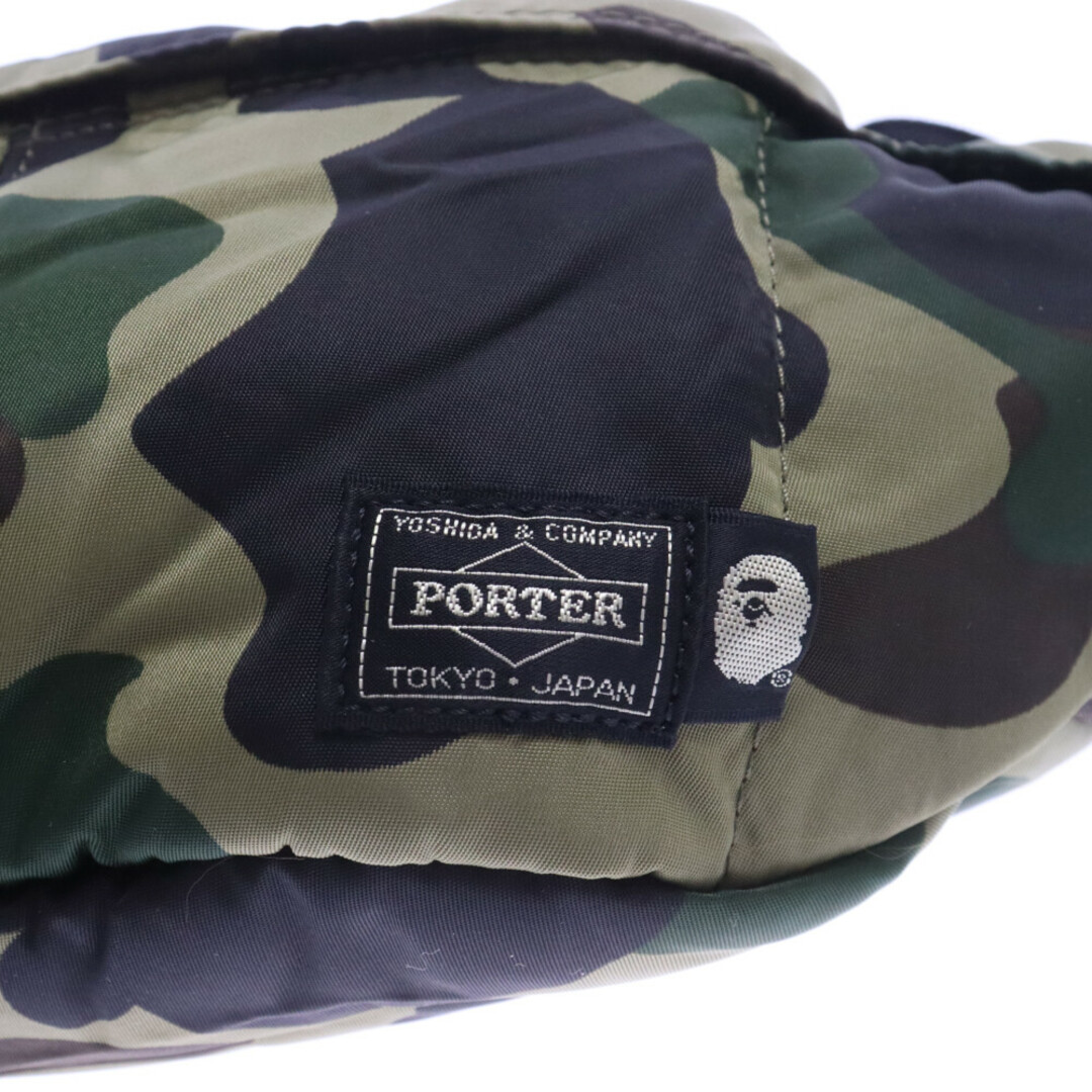 A BATHING APE(アベイシングエイプ)のA BATHING APE アベイシングエイプ × PORTER ポーター カモフラージュ ウエストバッグ ボディバッグ カーキ 001GDF301906X メンズのバッグ(ウエストポーチ)の商品写真