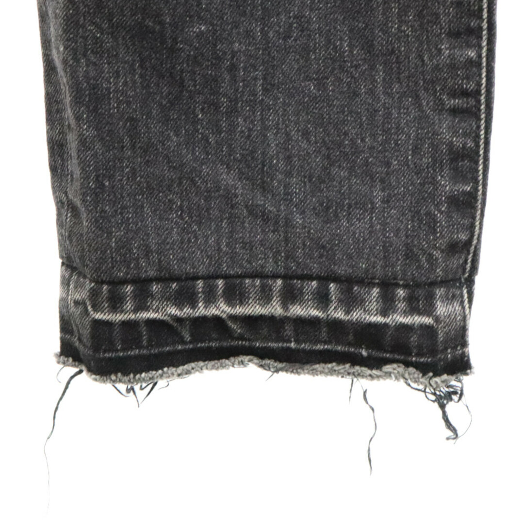 sacai(サカイ)のSacai サカイ 19AW プリーツスカート ドッキング スリムストレート ダメージ デニムパンツ ブラック 19-04575 メンズのパンツ(デニム/ジーンズ)の商品写真