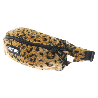 シュプリーム(Supreme)のSUPREME シュプリーム 17AW Leopard Fleece Waist Bag レオパード フリース ウエストバッグ ボディバッグ ショルダーバッグ ブラウン(ウエストポーチ)