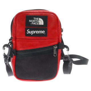 シュプリーム(Supreme)のSUPREME シュプリーム 18AW × THE NORTH FACE Leather Shoulder Bag ザノースフェイス レザーショルダーバッグ ポーチ レッド NF0A3KYS(ショルダーバッグ)