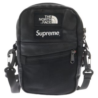 シュプリーム(Supreme)のSUPREME シュプリーム 18AW × THE NORTH FACE Leather Shoulder Bag ザノースフェイス レザーショルダーバッグ ポーチ ブラック NF0A3KYS(ショルダーバッグ)