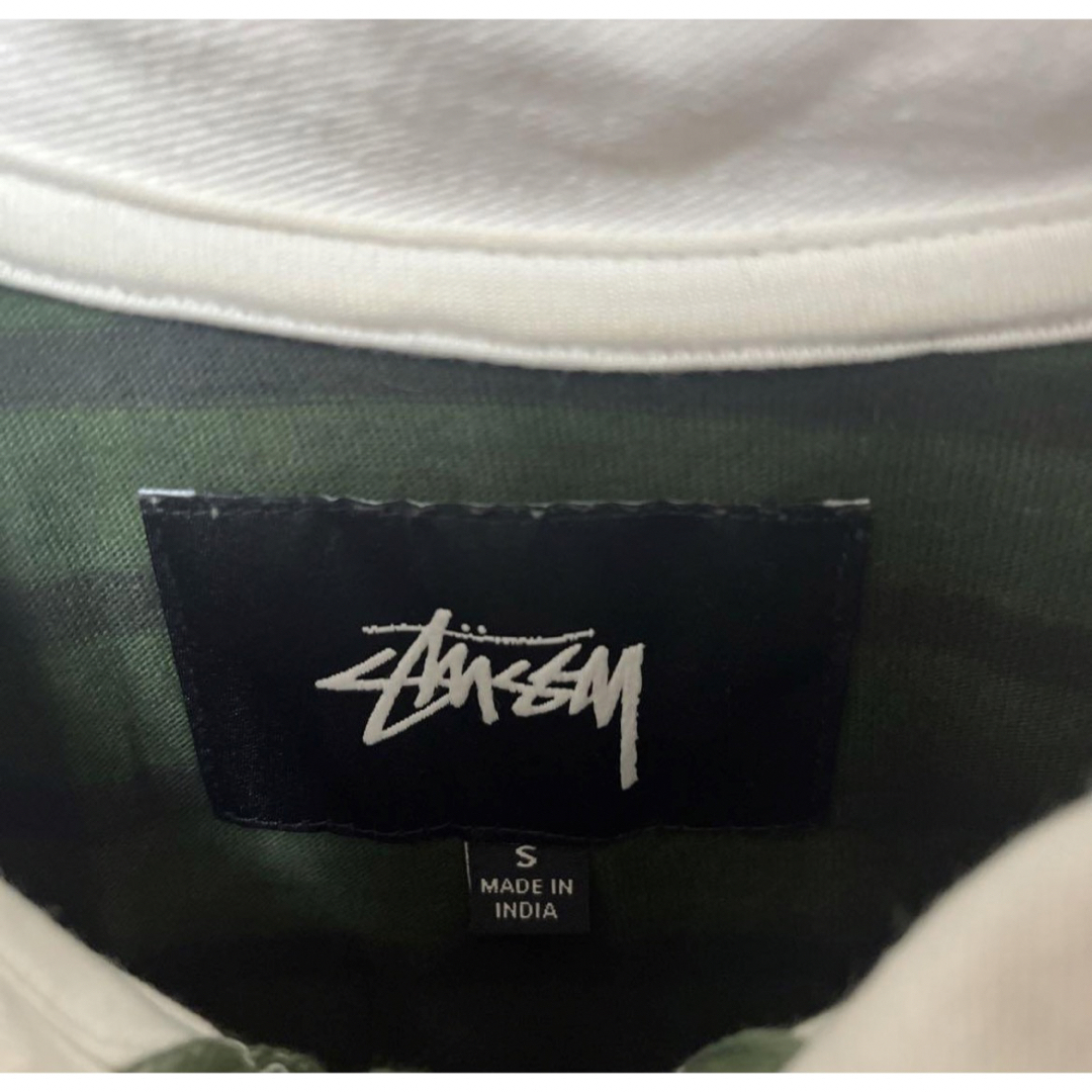 STUSSY - ステューシー 長袖 ラガーシャツ ボーダー ポロシャツ STUSSY - ステューシー 長袖 ラガーシャツ ボーダー ポロシャツ