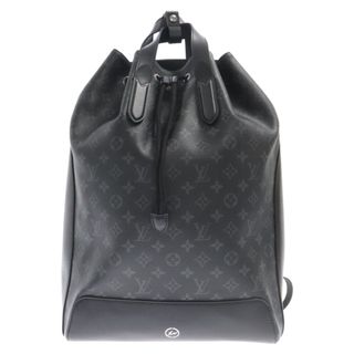 ルイヴィトン(LOUIS VUITTON)のLOUIS VUITTON ルイヴィトン × fragment design 伊勢丹限定 モノグラムエクリプス エクスプローラー フラグメントデザイン レザー バックパック リュック ブラック M43275(バッグパック/リュック)