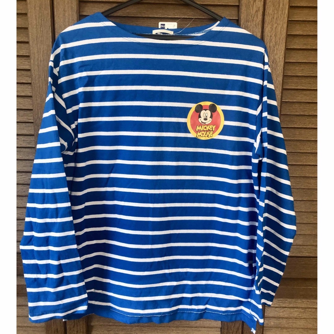 GU(ジーユー)の《新品》タグ付き‼︎GU  オーバサイズ　ボーダーカットソー　 レディースのトップス(Tシャツ(長袖/七分))の商品写真