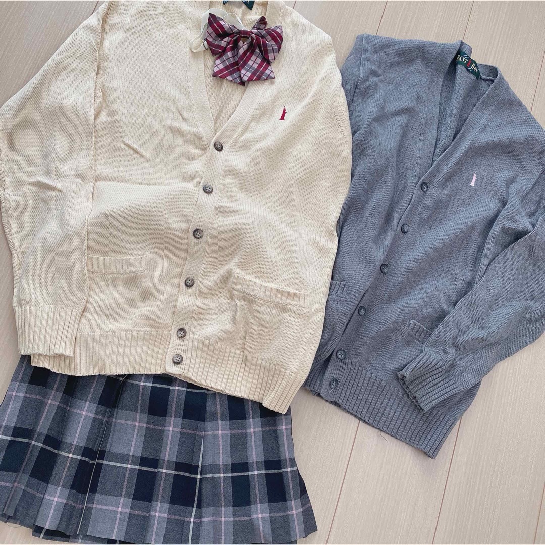 EASTBOY(イーストボーイ)のEAST BOY イーストボーイ 制服 カーディガン スカート リボン レディースのレディース その他(セット/コーデ)の商品写真