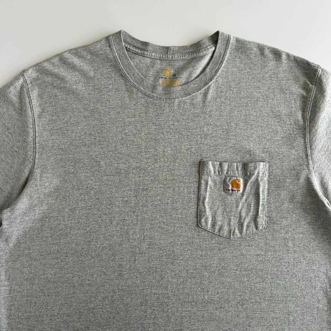 carhartt(カーハート)のカーハート 半袖Tシャツ XL ポケットtシャツ グレー クルーネック メンズのトップス(Tシャツ/カットソー(半袖/袖なし))の商品写真