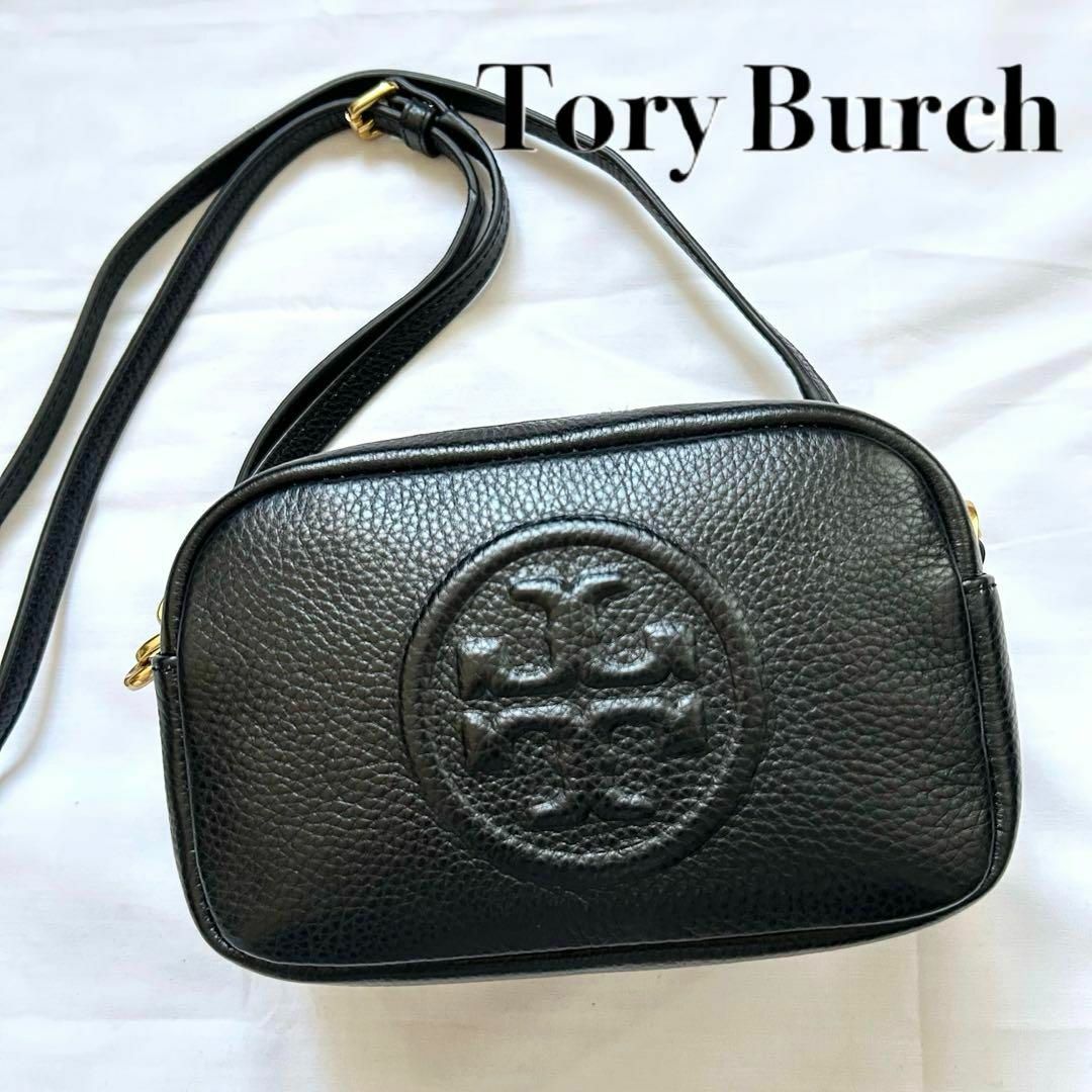 Tory Burch(トリーバーチ)の✨極美品✨Tory Burch 　ショルダーバッグ　レザー　ブラック　ボンベ レディースのバッグ(ショルダーバッグ)の商品写真