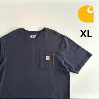 カーハート(carhartt)のCarhartt 半袖Tシャツ XL ポケットtシャツ ネイビー 雰囲気系(Tシャツ/カットソー(半袖/袖なし))