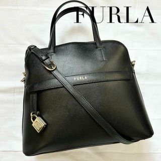 フルラ(Furla)の✨極美品✨2way FURLA ショルダーバッグ　本革　ブラック　新型　ハイパー(ショルダーバッグ)