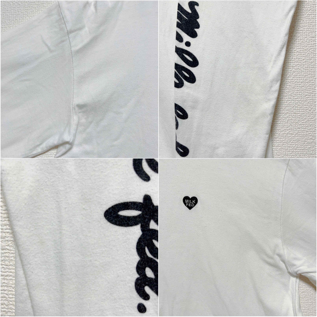 MILKFED.(ミルクフェド)のMILKFED.  ロゴプリント ロングスリーブ カットソー ホワイト メンズのトップス(Tシャツ/カットソー(七分/長袖))の商品写真