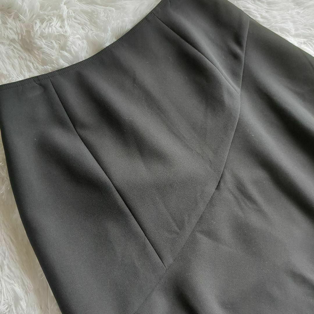 Spick & Span(スピックアンドスパン)のスピックアンドスパン　フリルスカート 黒 フレア　36 レディースのスカート(ひざ丈スカート)の商品写真