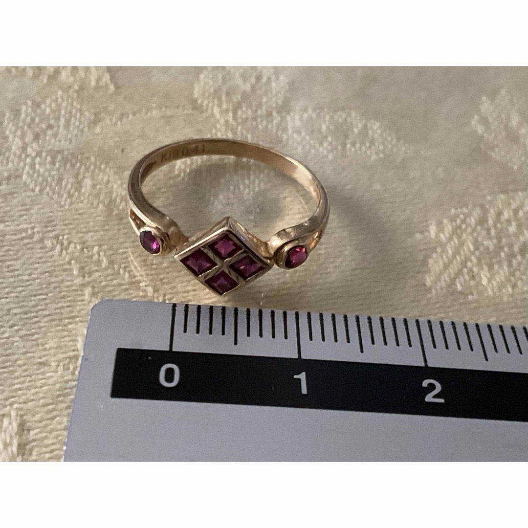 サービス価格！素敵♪k18、0.4ct、ルビーリング#8 レディースのアクセサリー(リング(指輪))の商品写真