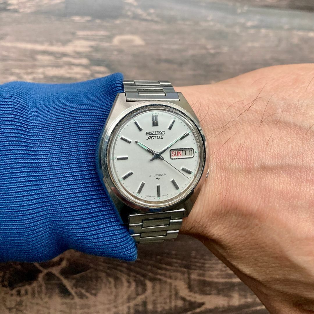 SEIKO(セイコー)の【動作品】セイコー アクタス アンティーク 腕時計 1977年 自動巻き メンズ メンズの時計(腕時計(アナログ))の商品写真