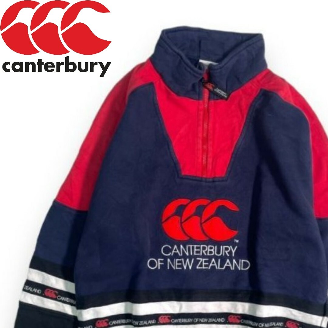 CANTERBURY(カンタベリー)のCANTERBURY OF NEW ZELAND ハーフジップ　刺繍　スウェット メンズのトップス(スウェット)の商品写真