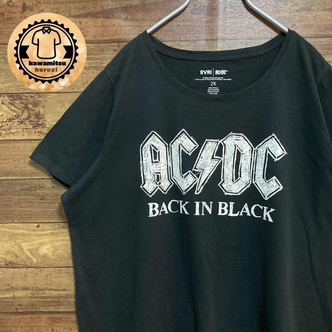 MUSIC TEE(ミュージックティー)の【オーバーサイズ】古着　音楽系　AC/DC エーシーディーシー　バンドtシャツ レディースのトップス(Tシャツ(半袖/袖なし))の商品写真