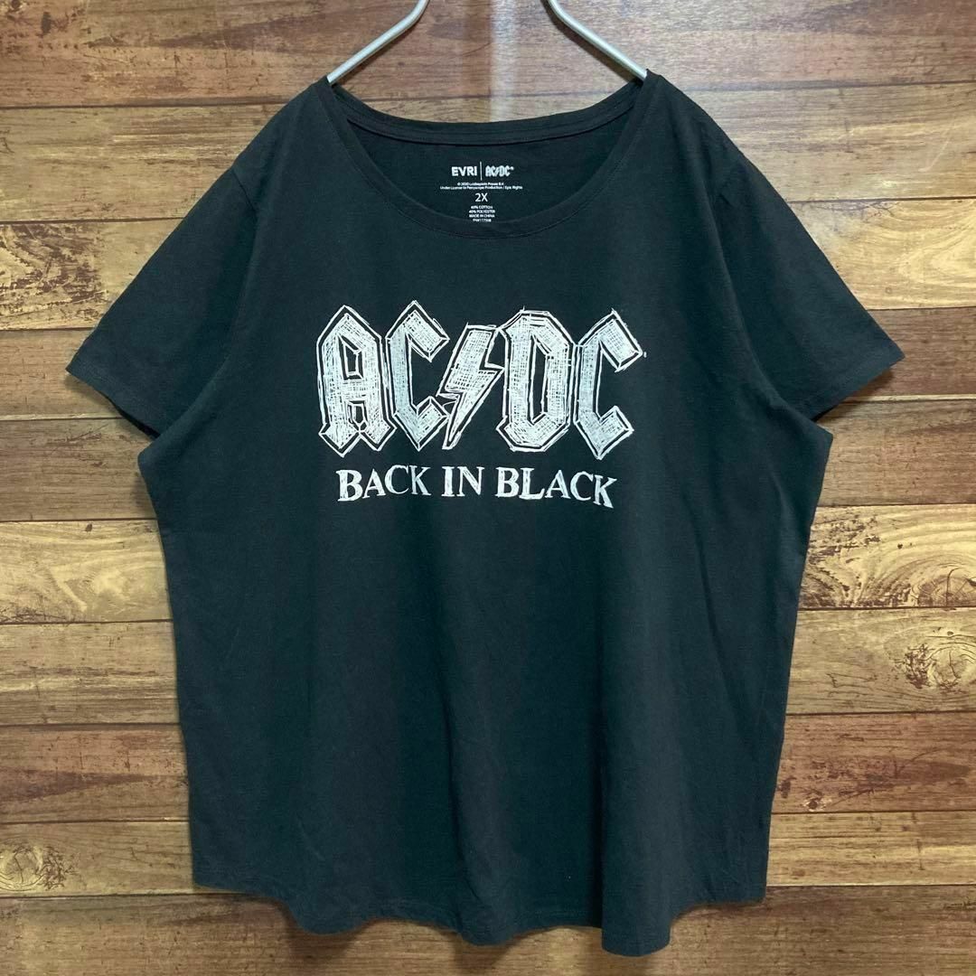 MUSIC TEE(ミュージックティー)の【オーバーサイズ】古着　音楽系　AC/DC エーシーディーシー　バンドtシャツ レディースのトップス(Tシャツ(半袖/袖なし))の商品写真