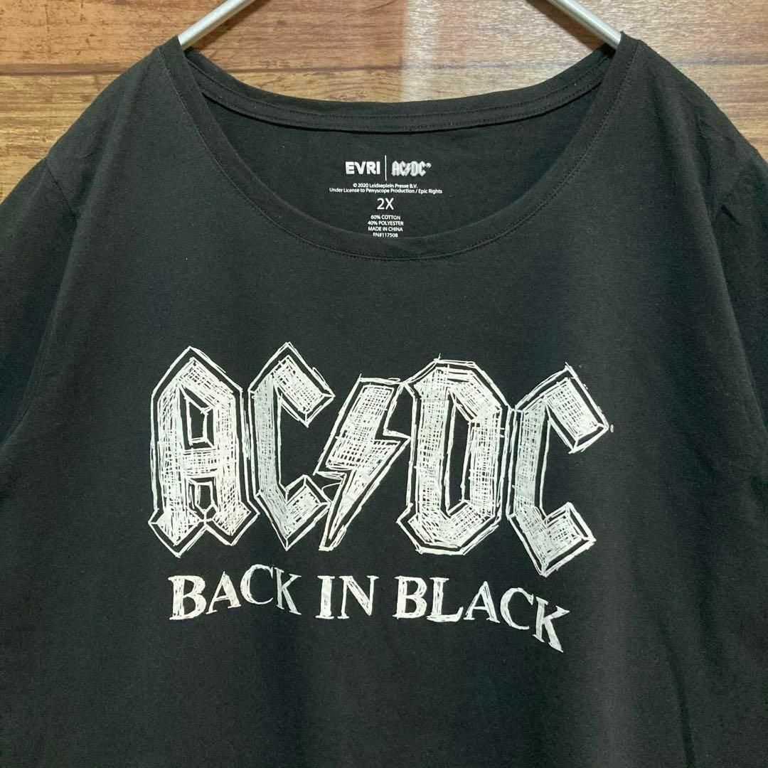 MUSIC TEE(ミュージックティー)の【オーバーサイズ】古着　音楽系　AC/DC エーシーディーシー　バンドtシャツ レディースのトップス(Tシャツ(半袖/袖なし))の商品写真