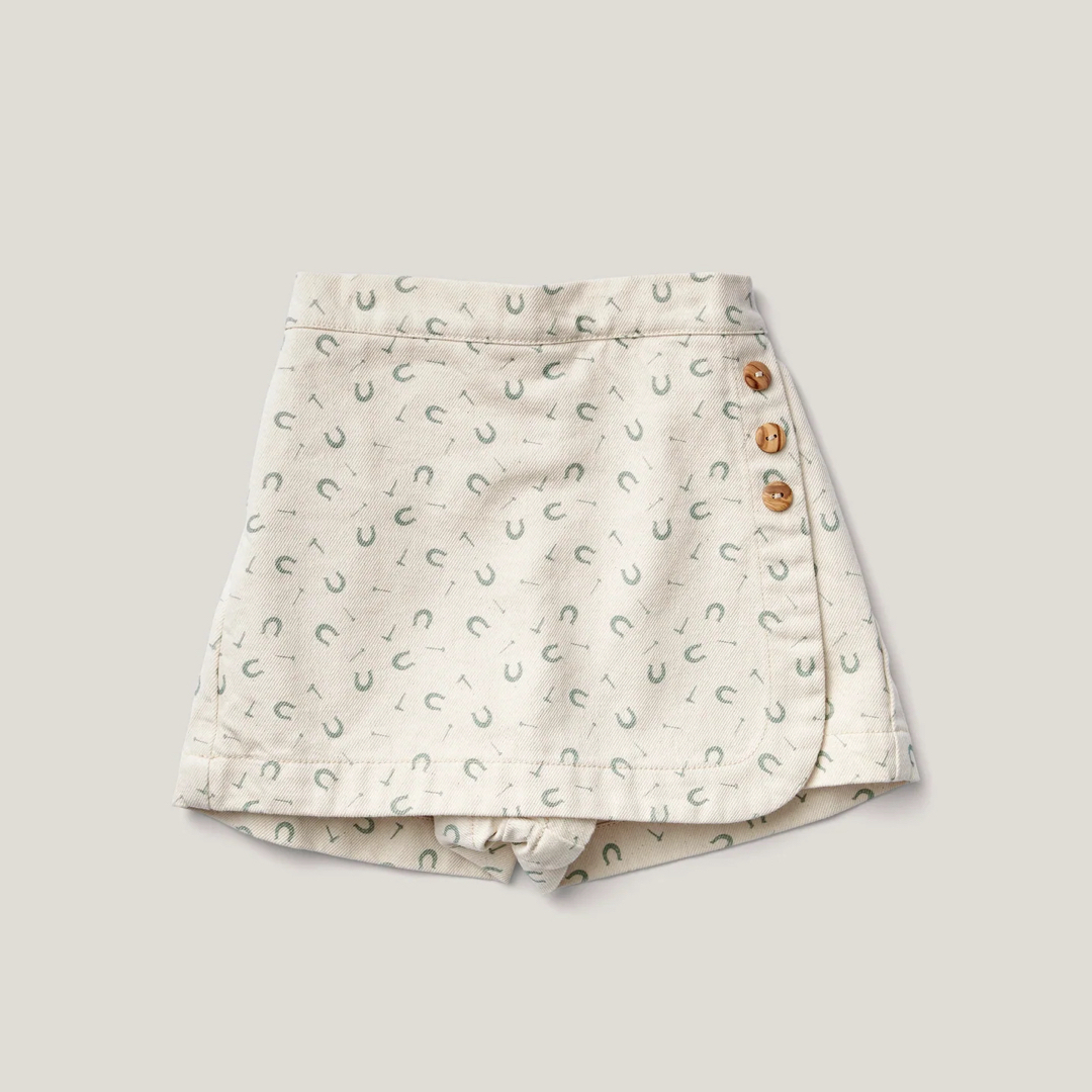 SOOR PLOOM(ソーアプルーム)のSoor ploom Olive skort 4Y キッズ/ベビー/マタニティのキッズ服女の子用(90cm~)(パンツ/スパッツ)の商品写真