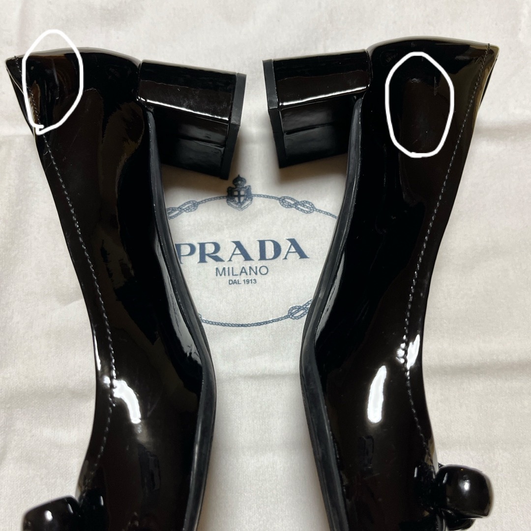 PRADA(プラダ)のPRADA パンプス　黒リボン レディースの靴/シューズ(ハイヒール/パンプス)の商品写真