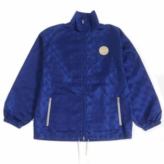 Gucci - 極美品□20AW GUCCI/グッチ 631892 OFF THE GRID GG総柄 レザーロゴパッチ トラックジャケット/ナイロンブルゾン 青 44 伊製 正規 日本限定