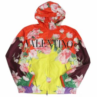 ヴァレンティノ(VALENTINO)の未使用品□VALENTINO/ヴァレンティノ VV0CI3687F8 フローラ ロゴプリント フーデッド ナイロンジャケット/パーカー マルチ 46 伊製 正規品(その他)