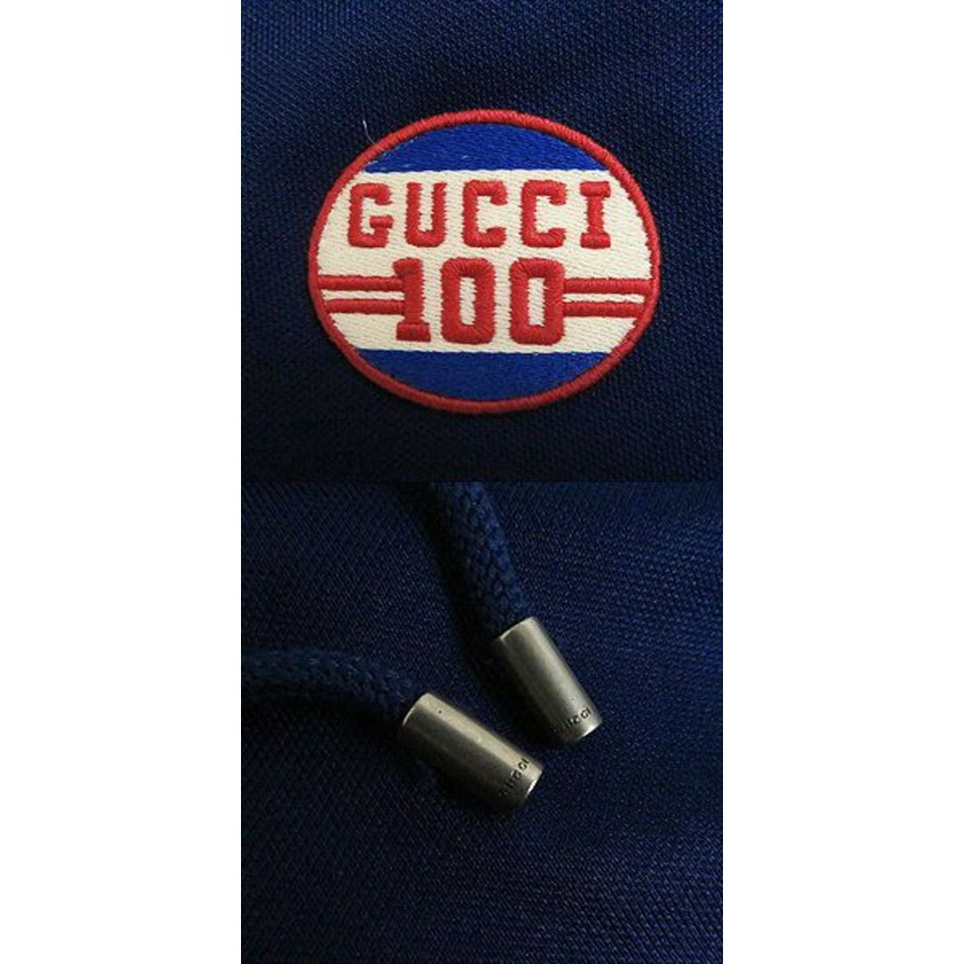 Gucci(グッチ)の美品□22SS GUCCI/グッチ 100周年 676484 ラインデザイン ロゴワッペン トラックパンツ/ジョガーパンツ ブルー M イタリア製 正規品 メンズ メンズのパンツ(その他)の商品写真