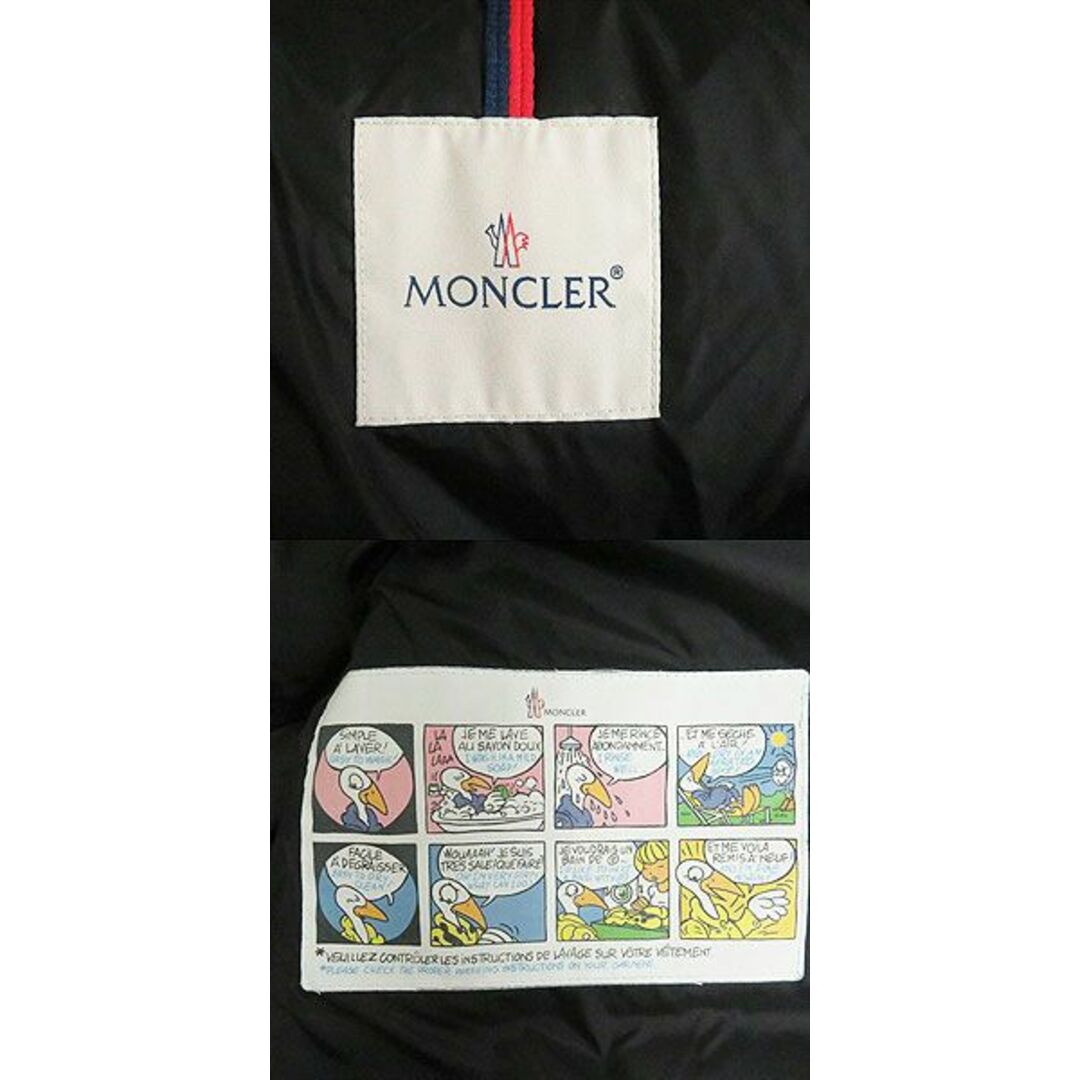 MONCLER(モンクレール)の美品□19-20AW MONCLER/モンクレール MARQUE/マルク ロゴワッペン コヨーテファー フーデッド WZIP ダウンジャケット ブラック 1 正規品 メンズのジャケット/アウター(ダウンジャケット)の商品写真